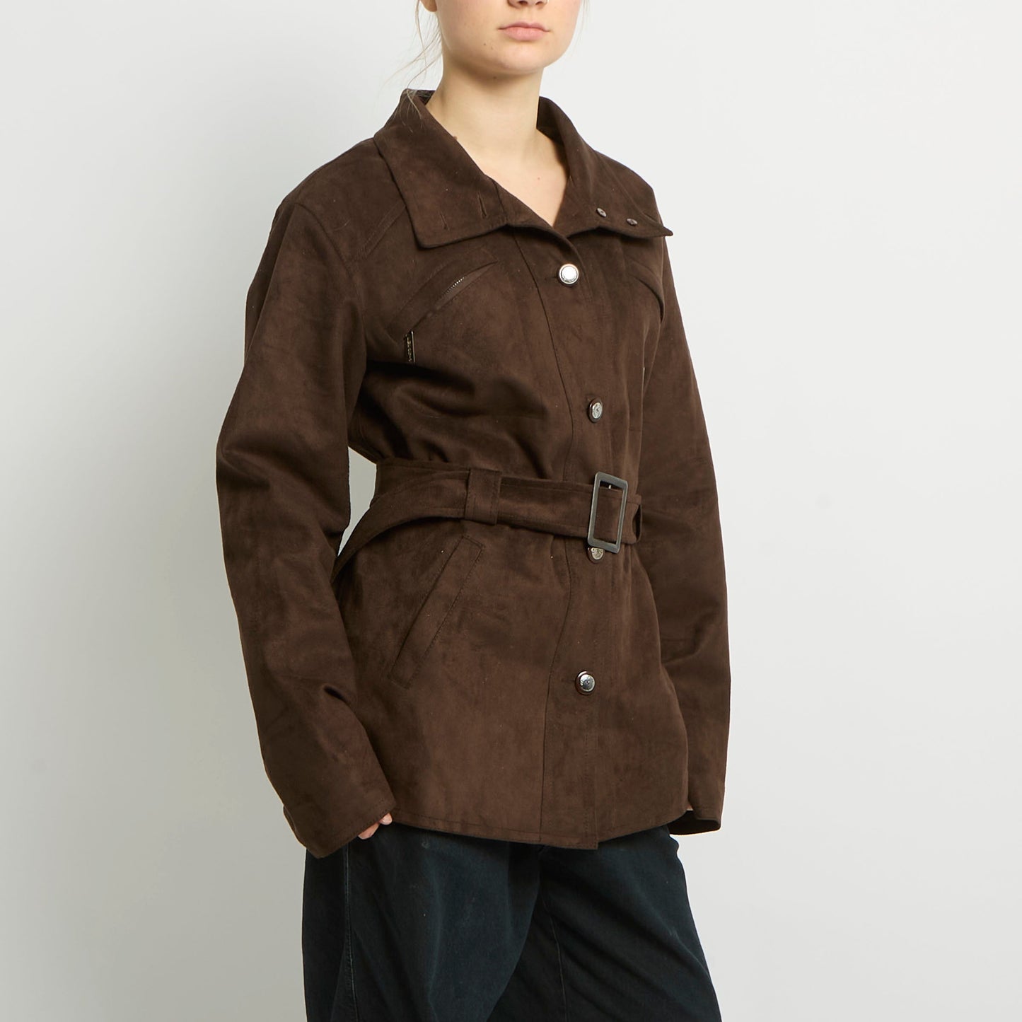 Suede Trench Coat - UK 18