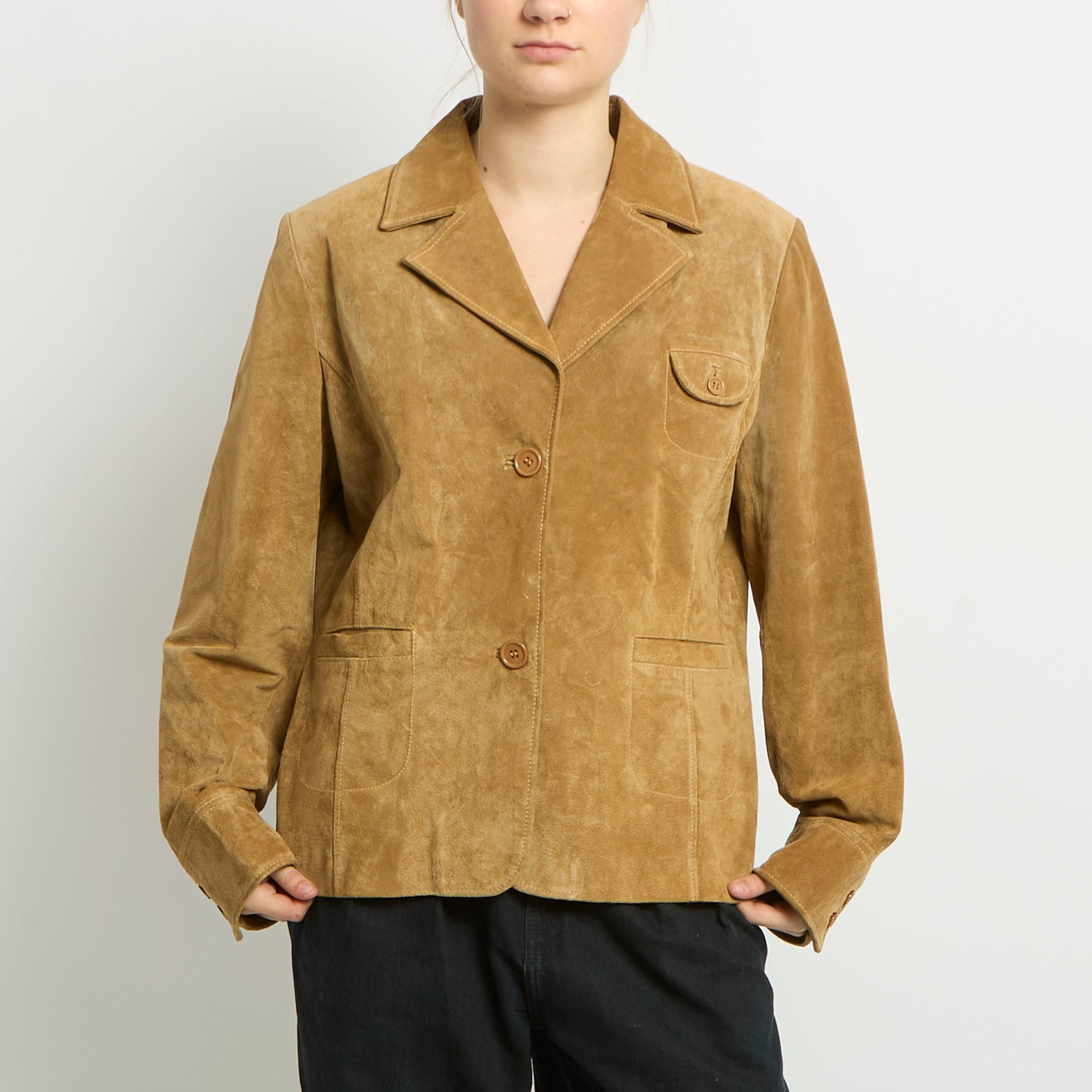 Suede Blazer Jacket - UK 14