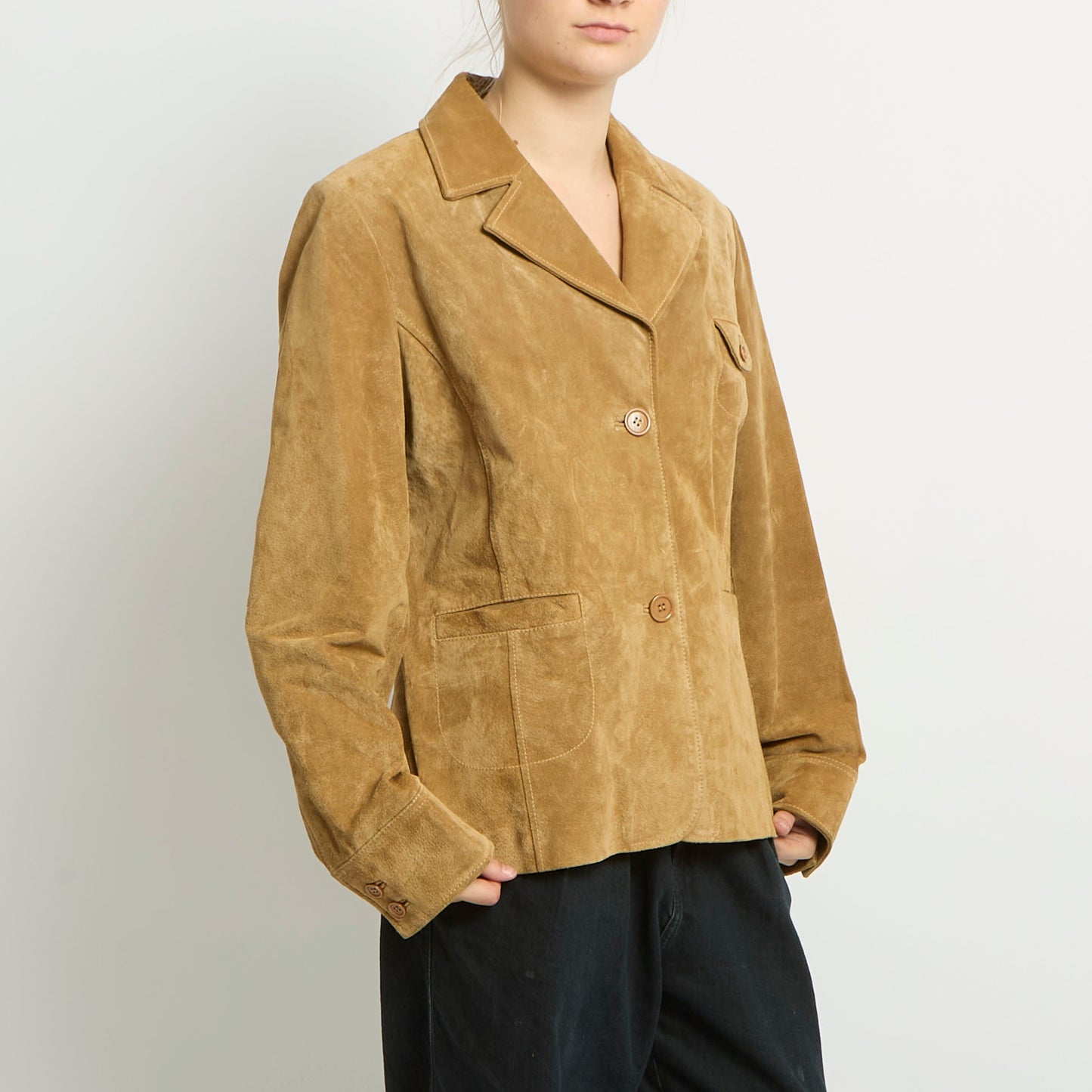 Suede Blazer Jacket - UK 14