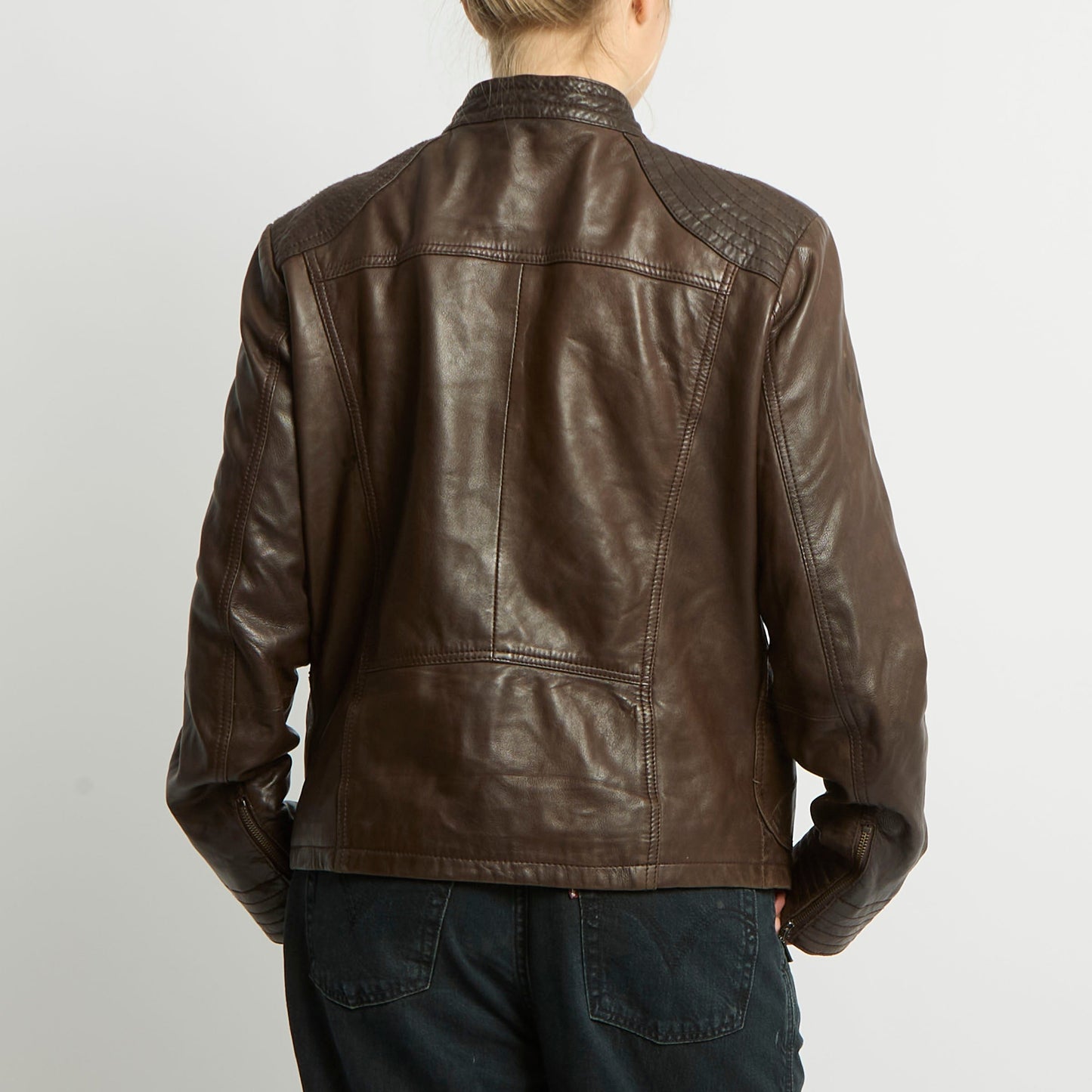 Leather Racer Jacket - UK 14