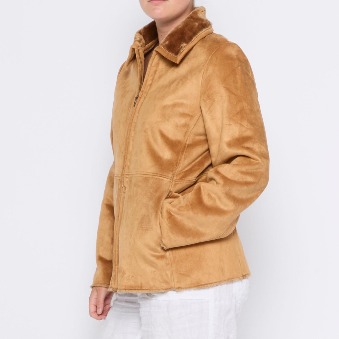 Faux Suede Jacket - L