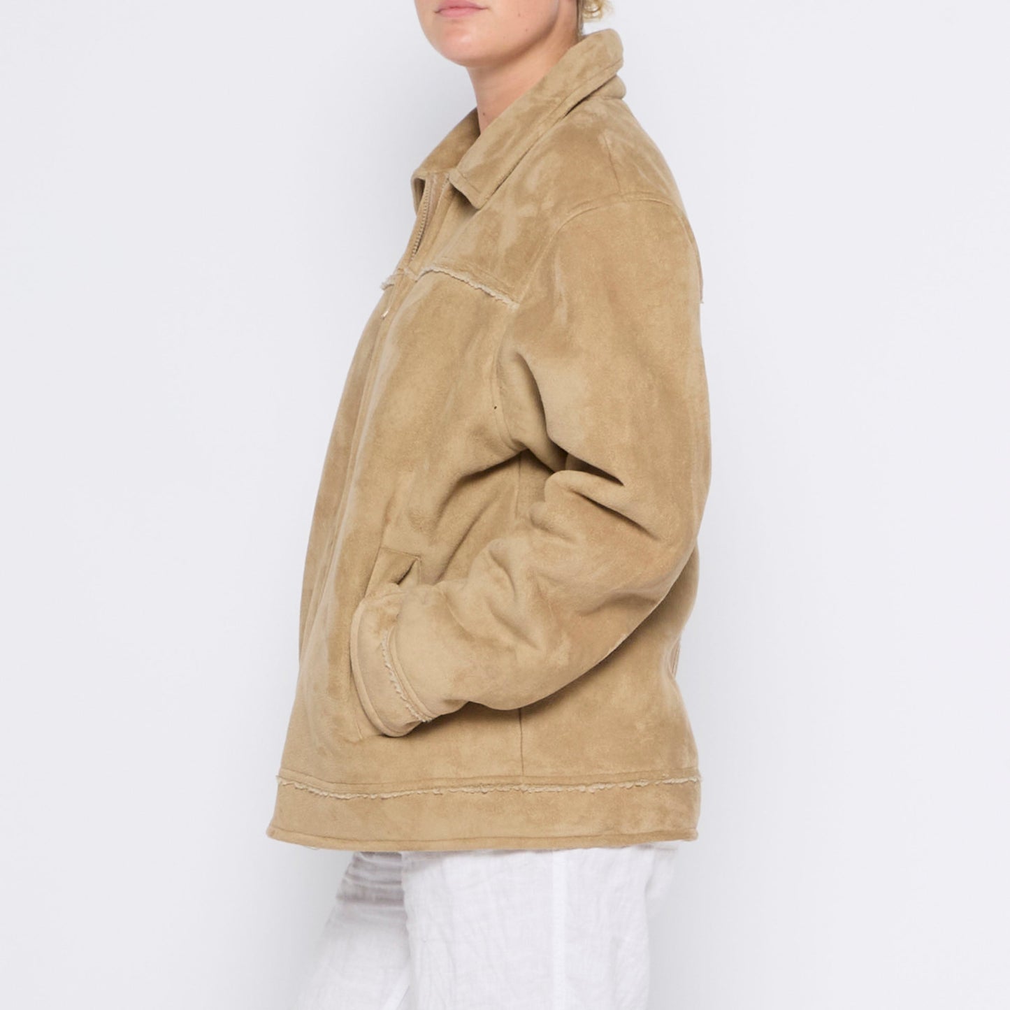 Faux Suede Jacket - L