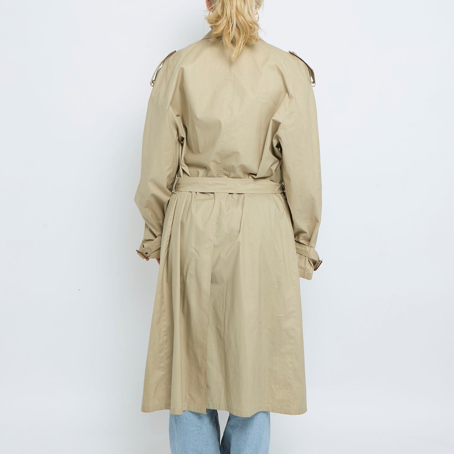 Belt  Buttoned Trench Coat - M