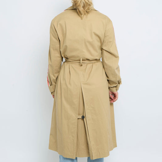 Belt  Buttoned Trench Coat - M