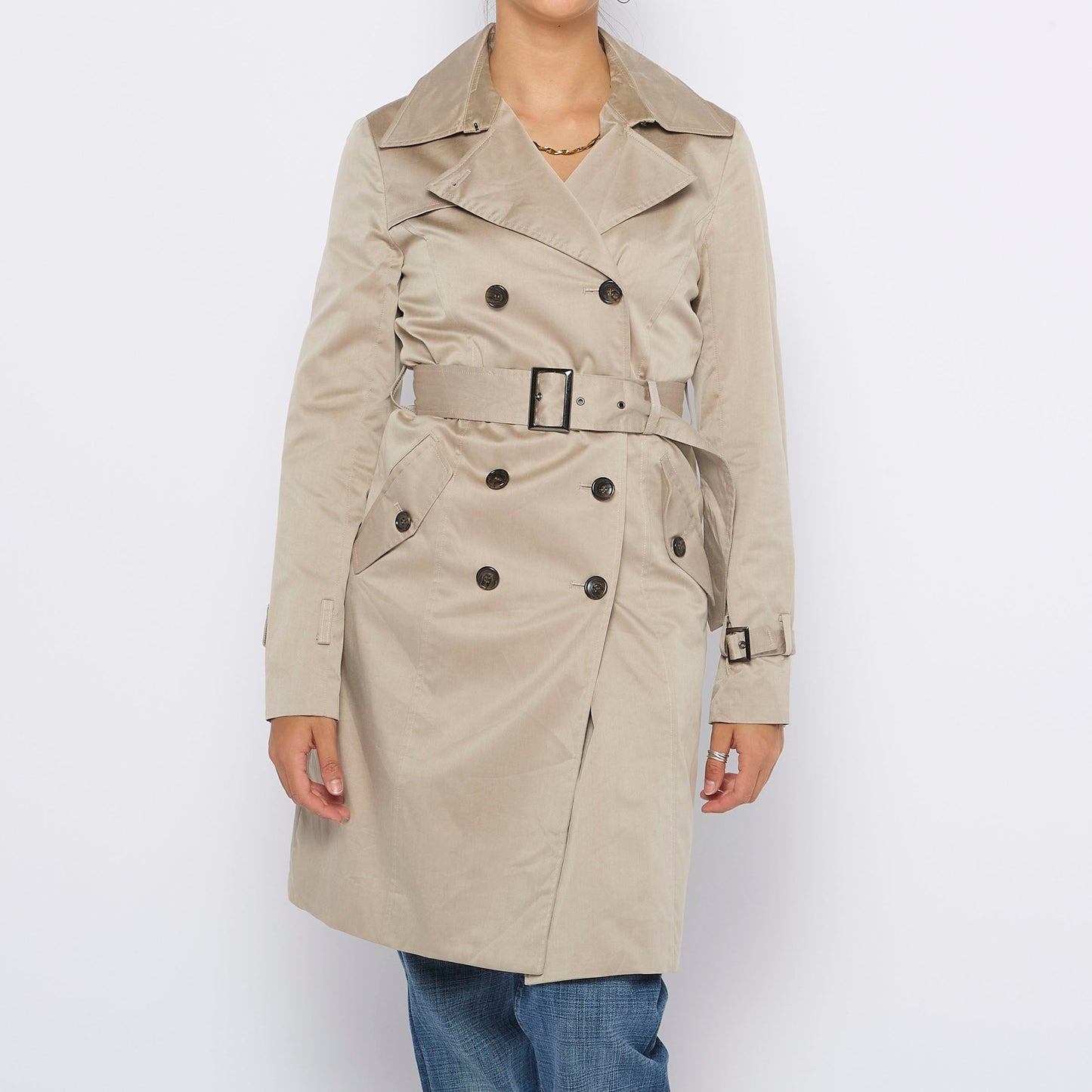 Double Breasted Trench Coat - M