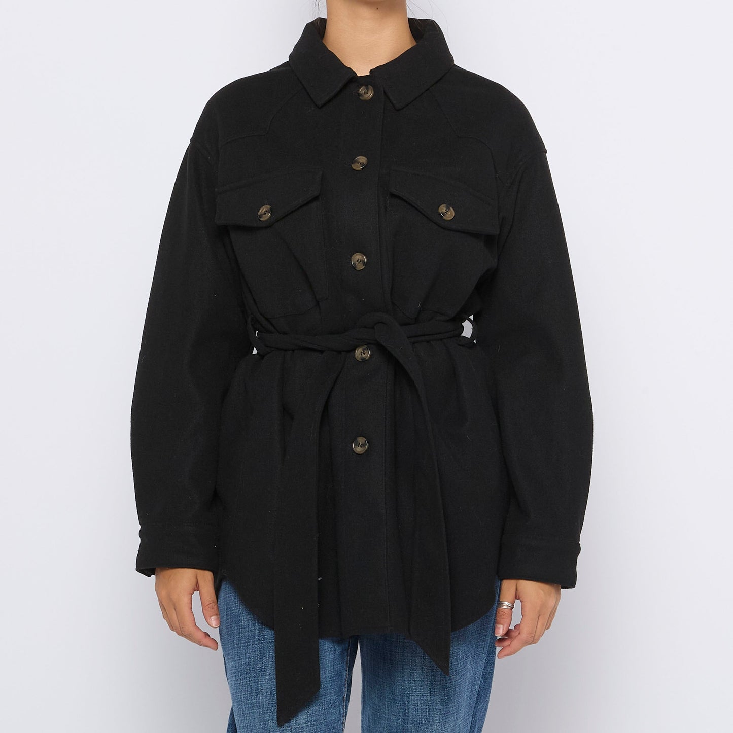 Zara Pocket Detail Trench Coat - M