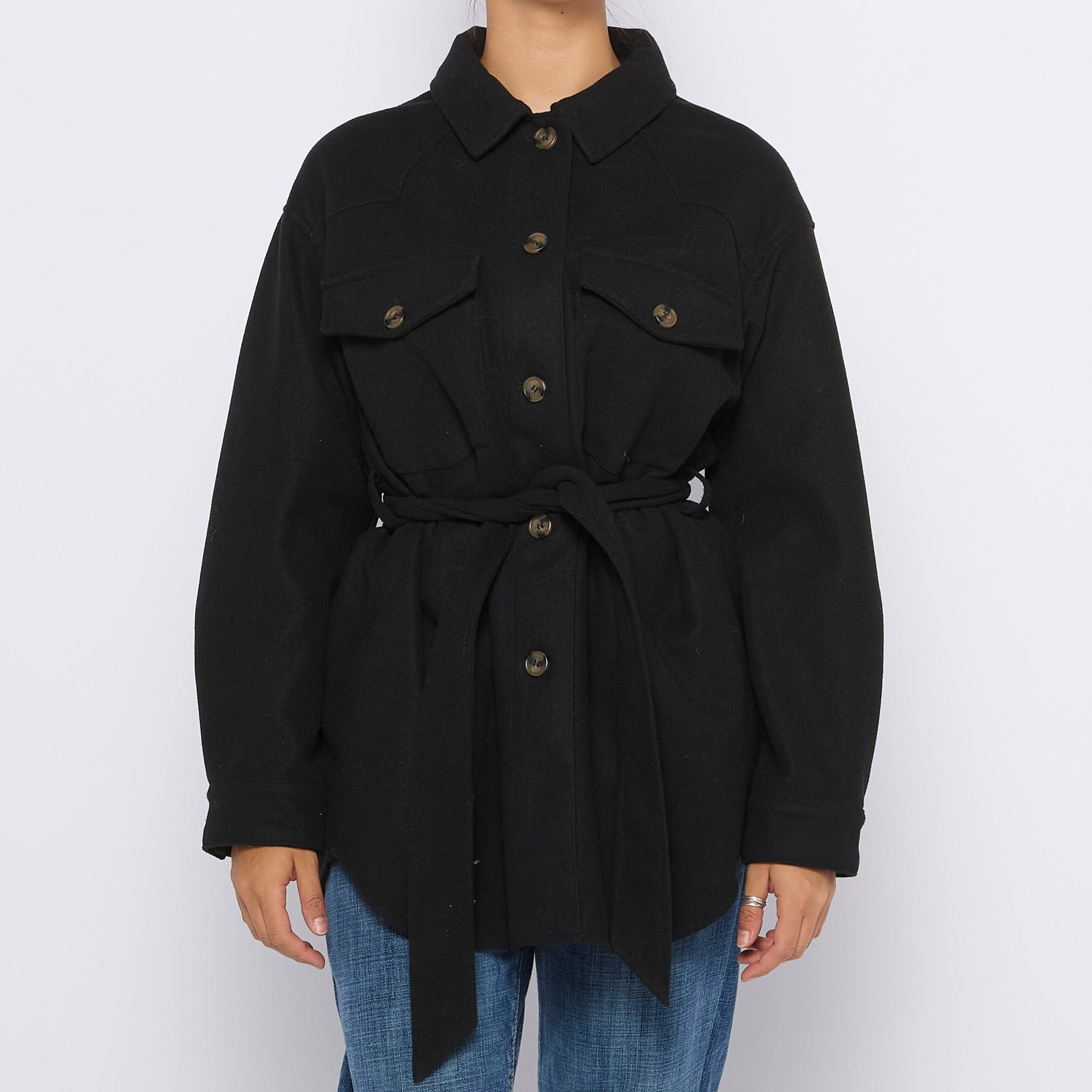 Zara Pocket Detail Trench Coat - M