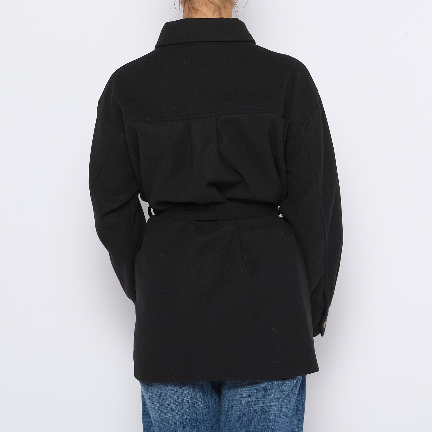 Zara Wool Mix Pocket  Belted Jacket  - M