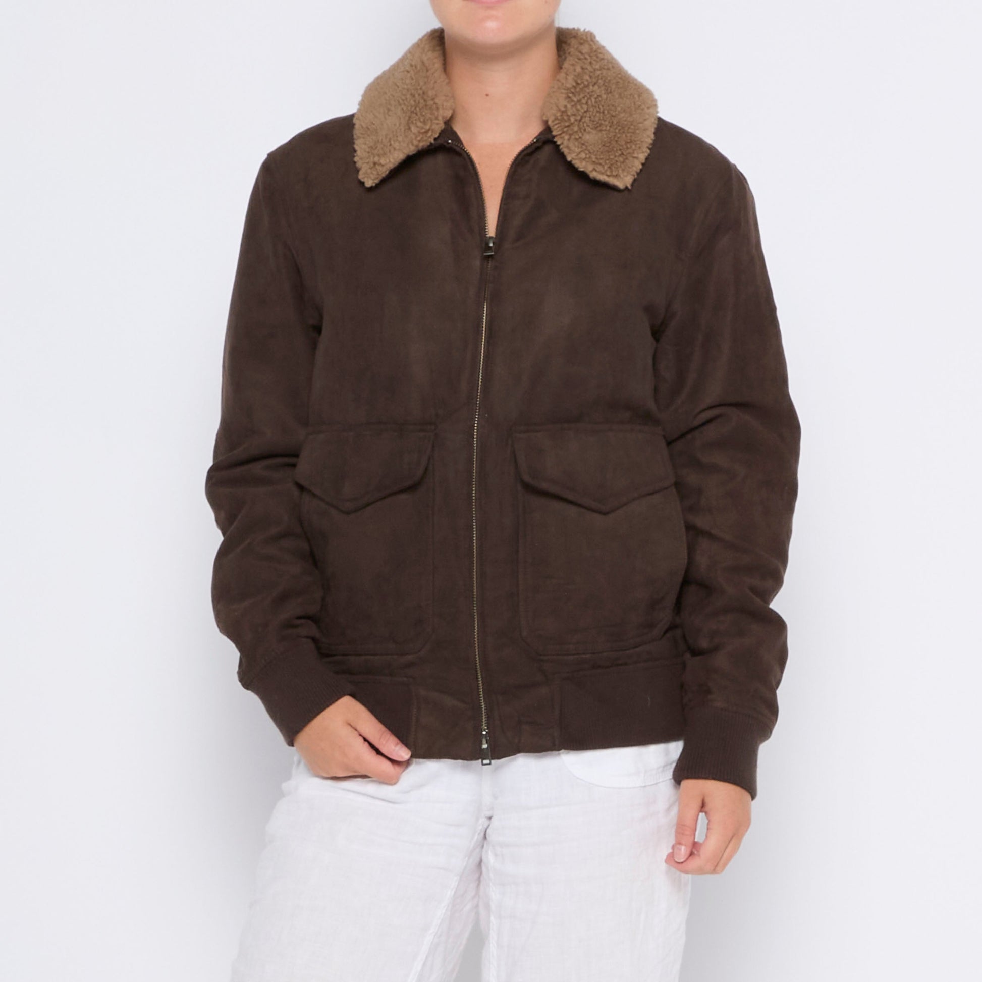 Uniqlo Suede Zip Jacket - M