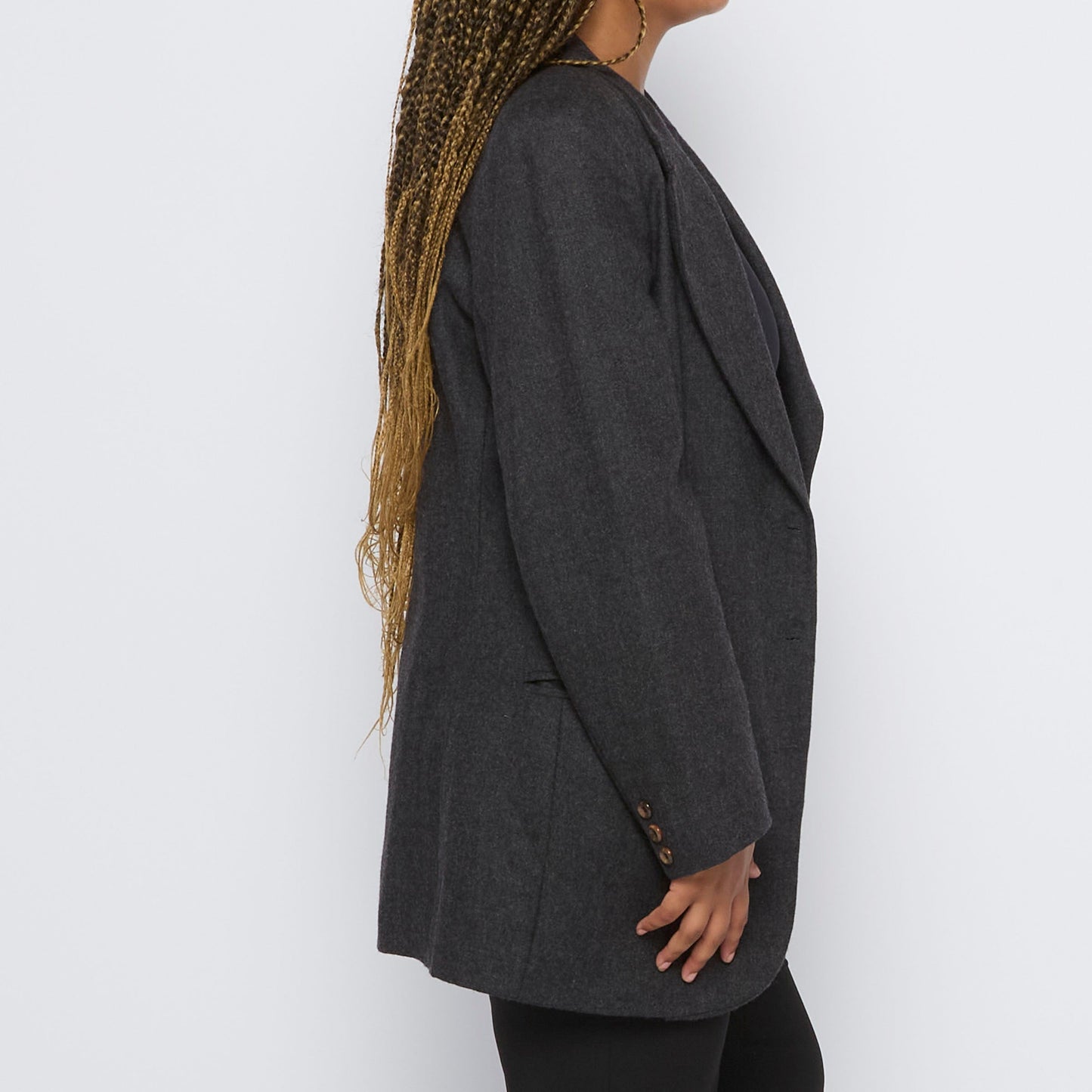 Tailored Wool Mix Blazer - M