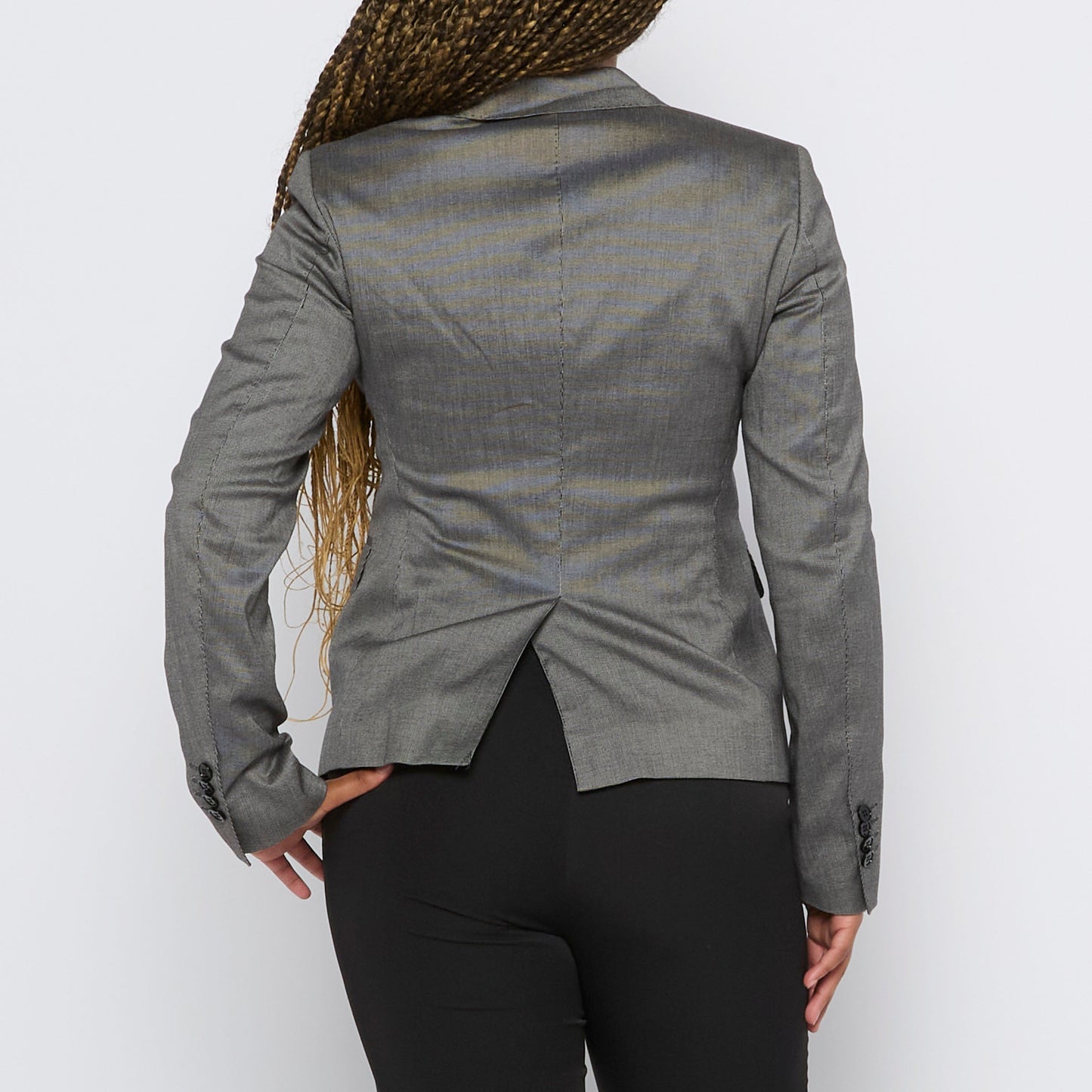 Buttoned Fitted Blazer - M