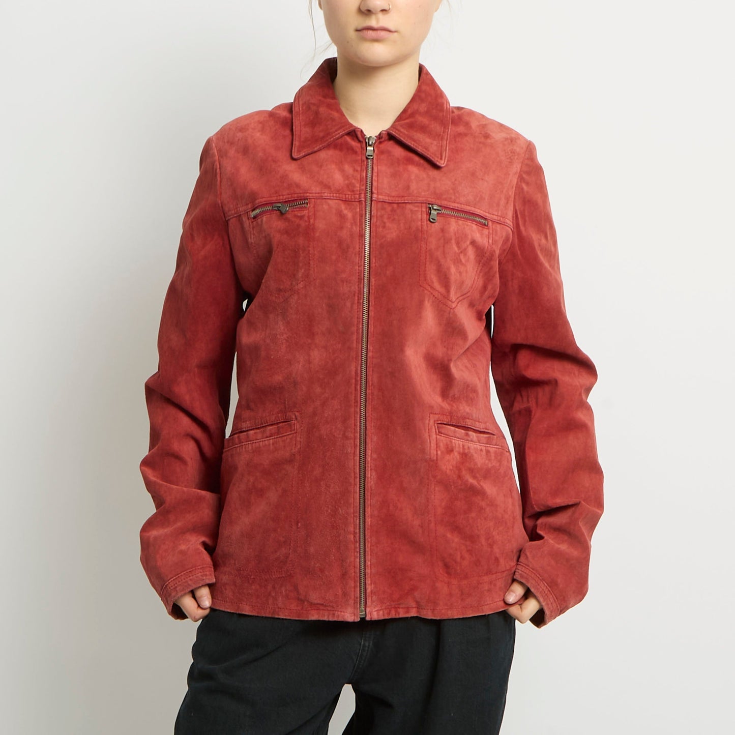 Suede Biker Jacket - UK 12