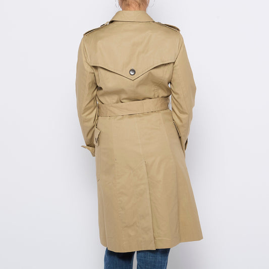 Single Breasted Trench Coat - S