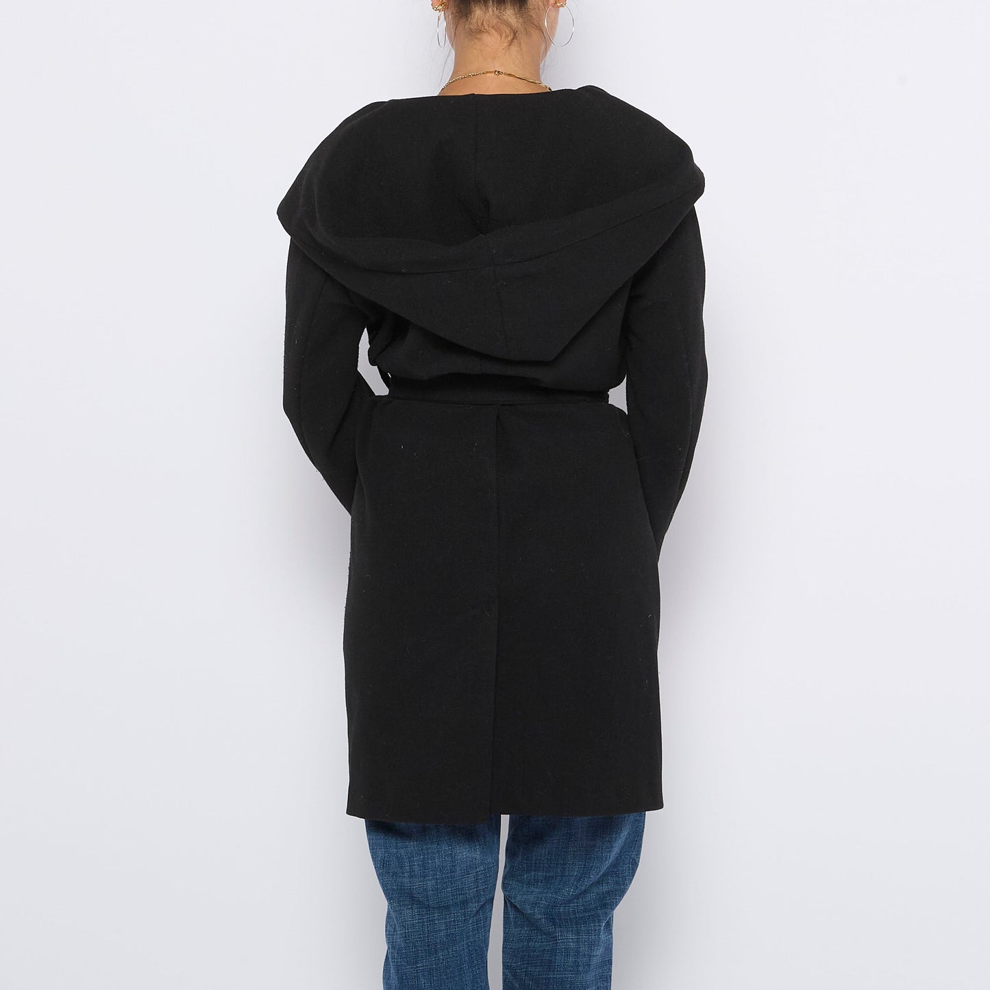 Zara Wool Mix Shawl Collar Belted Coat - S