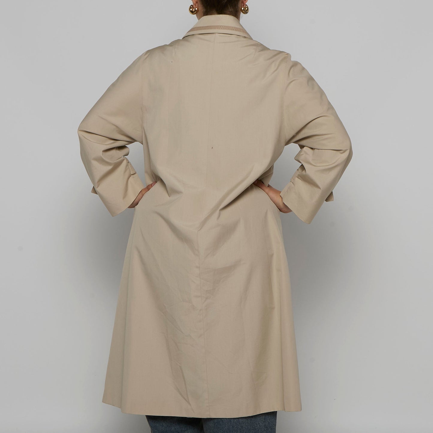 Zip Front Long Trench Coat - XXL