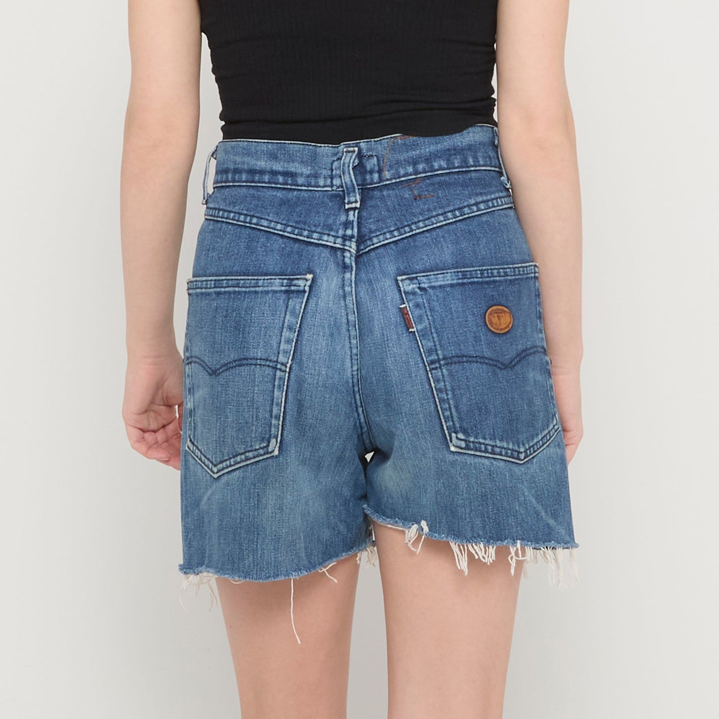 Valentino Denim Frayed Hem Shorts - UK 10