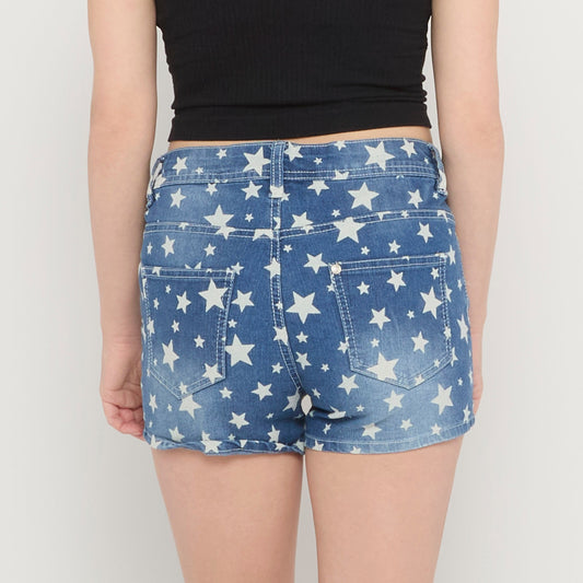 YFK Denim ed Stars Shorts - UK 10