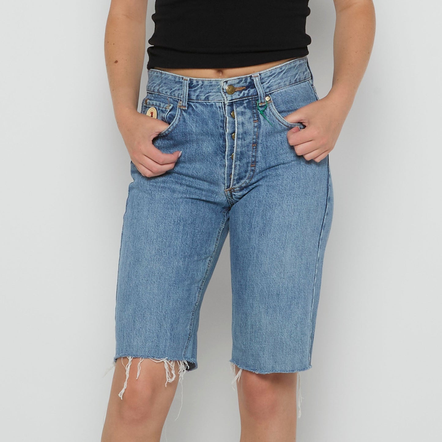 Trussardi Long Denim Shorts - UK 10