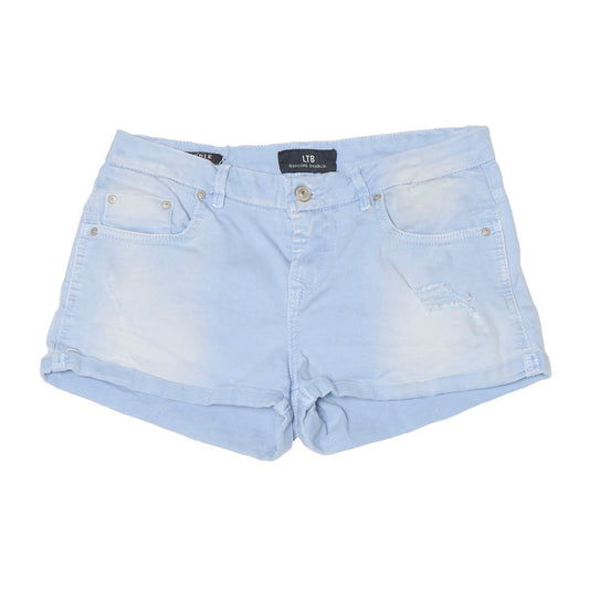 Washed Denim Shorts - 10