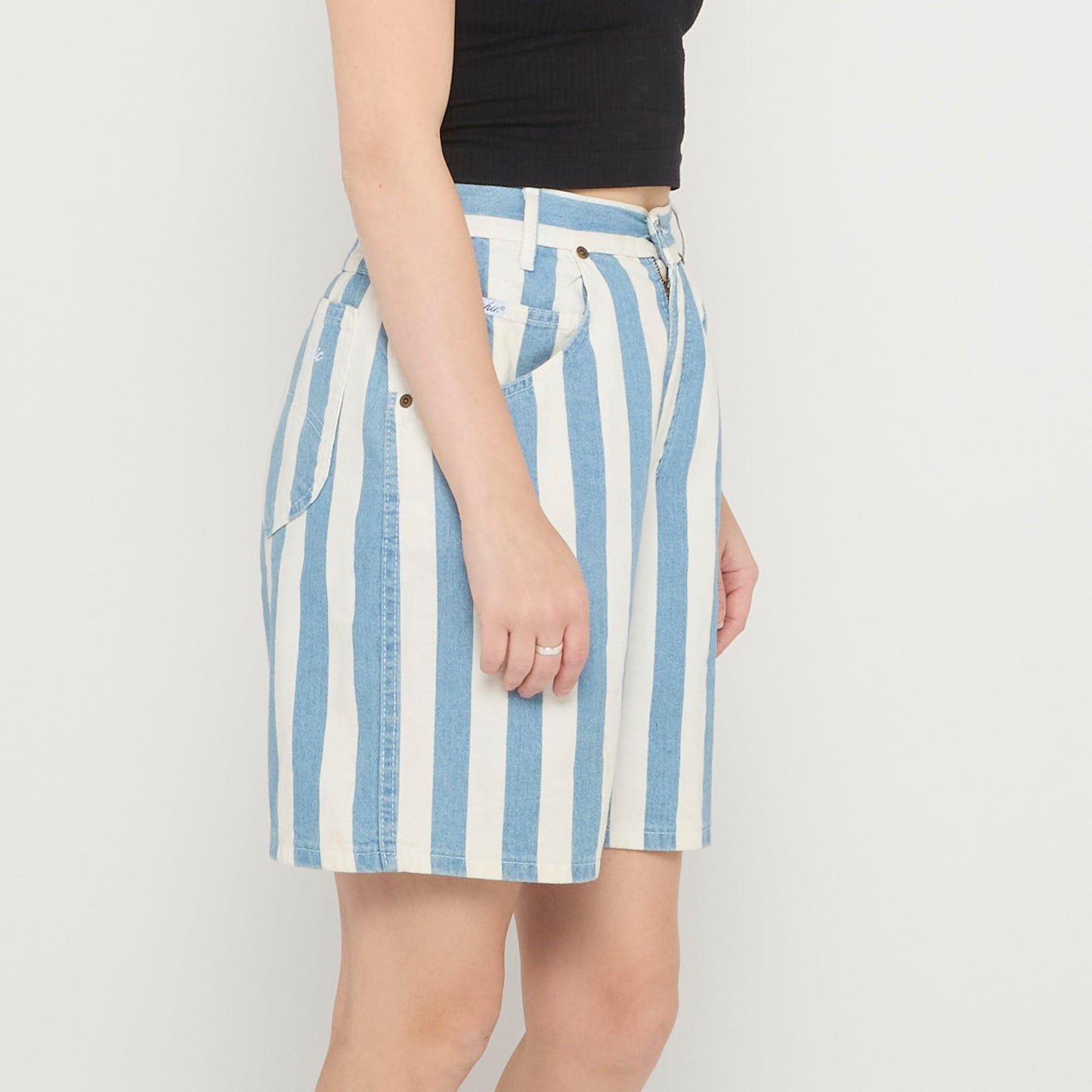 Stripe Denim Shorts - UK 10