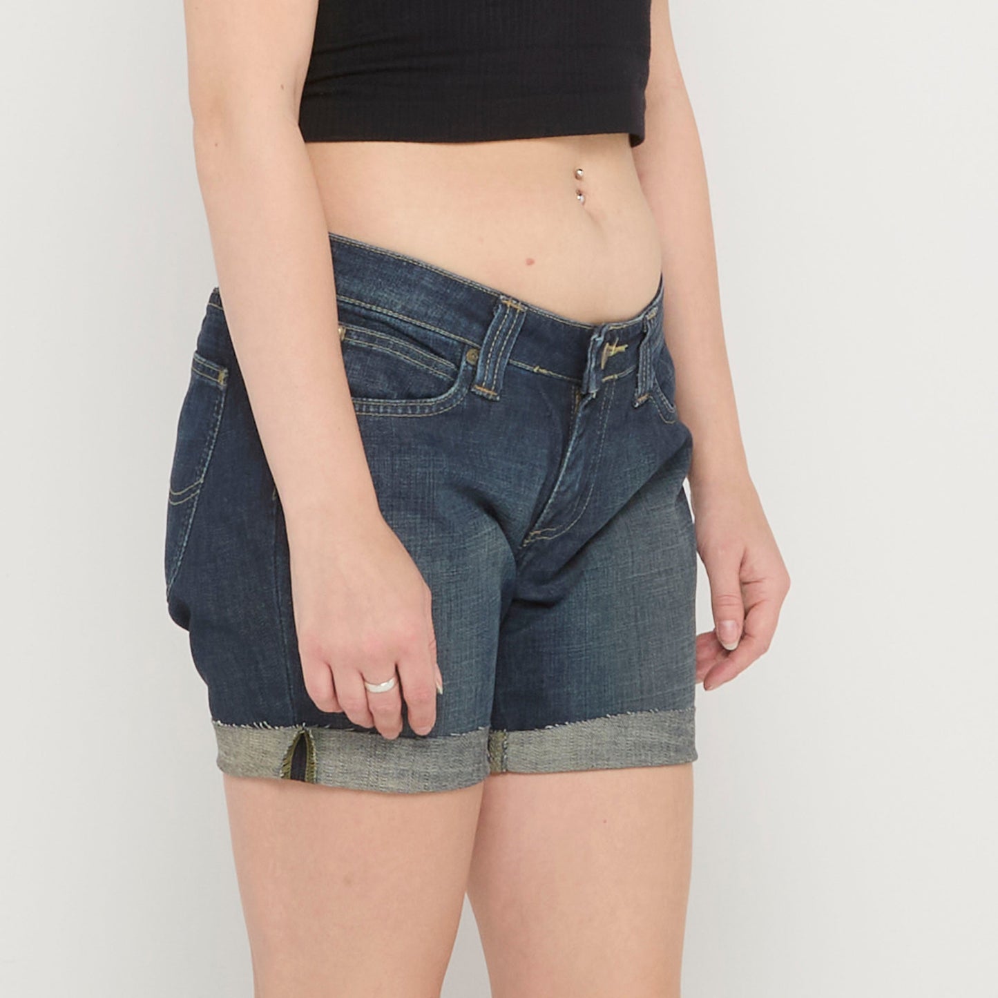 Lee Denim Turn Up Hem Shorts - UK 10