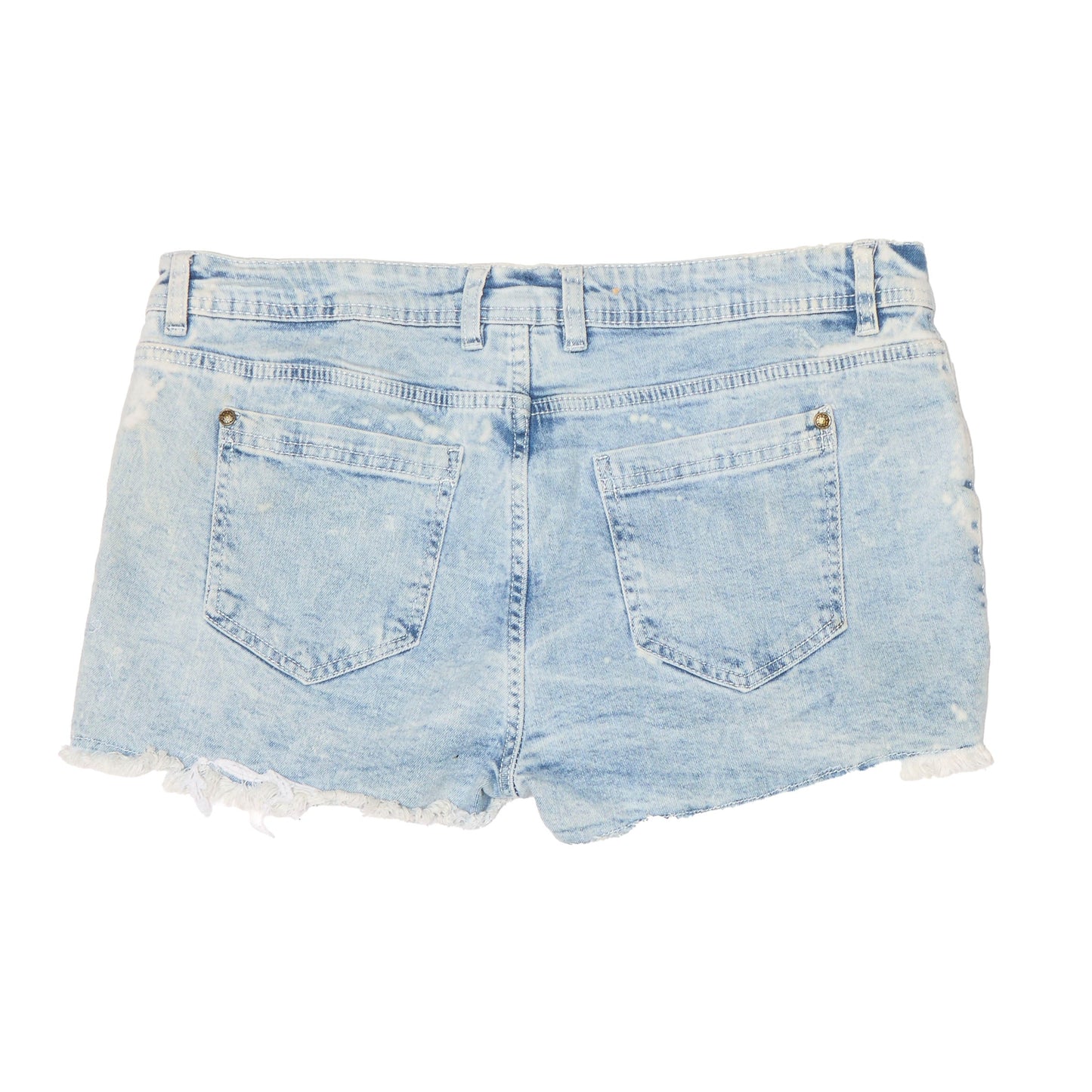 Bleached Denim Shorts - UK 12