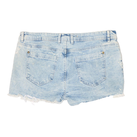 Bleached Denim Shorts - UK 12