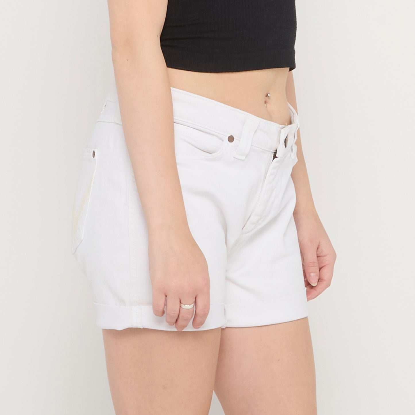 Wrangler White Denim Shorts - UK 12