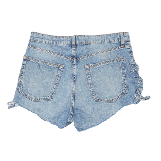 Denim Lace Up Shorts - UK 14