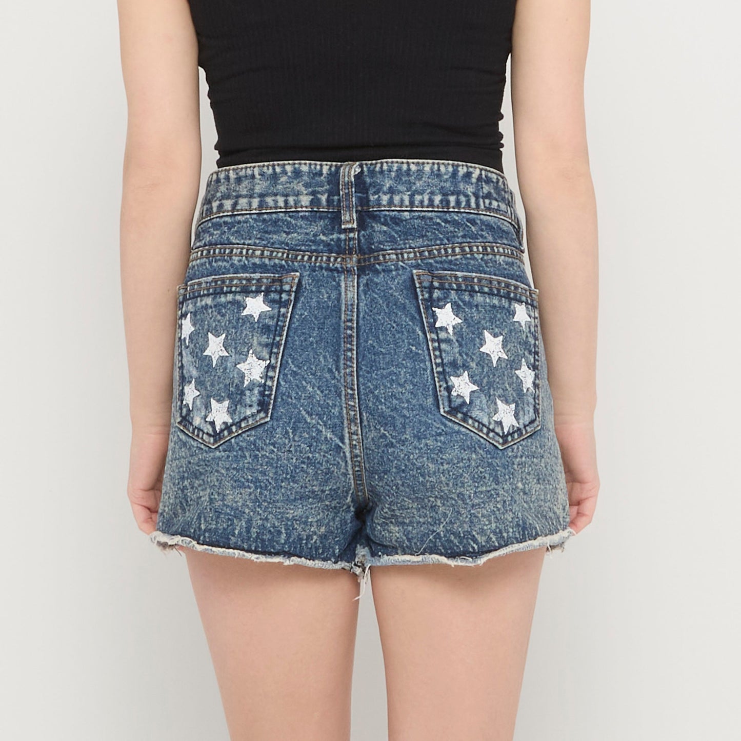 Distressed Denim Shorts - UK 14