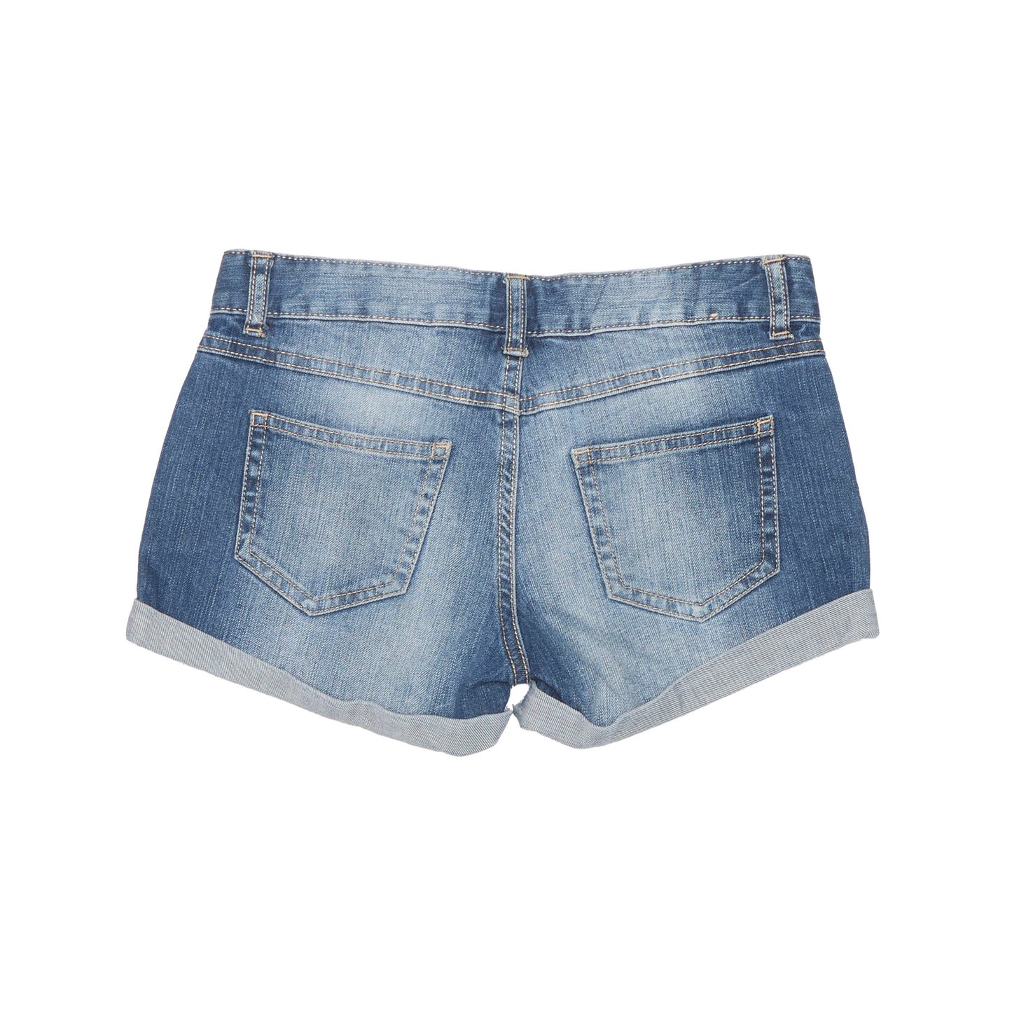 Denim Turn Up Shorts - UK 6