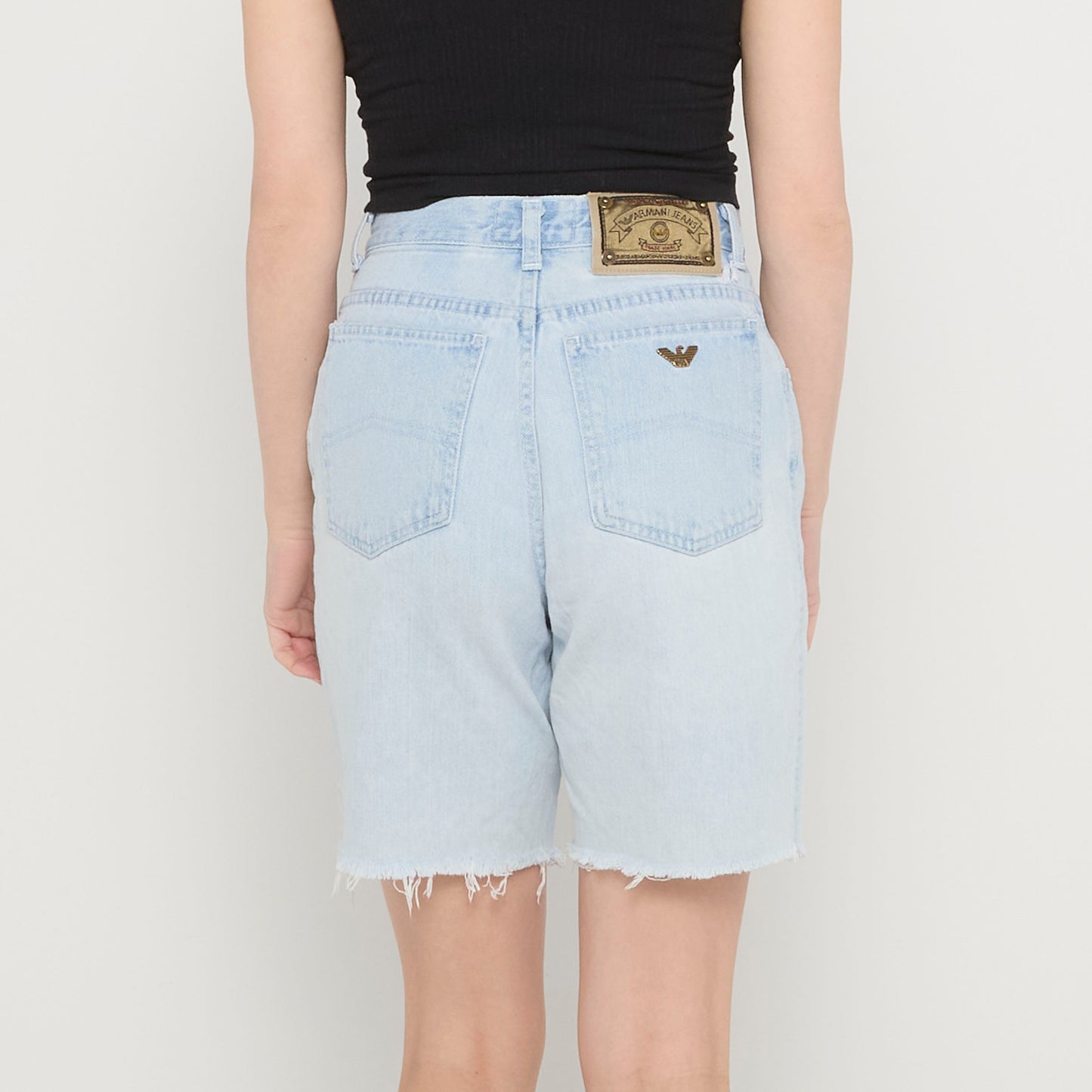 Armani Bleached Denim Shorts - UK 6