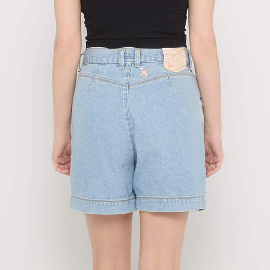 Bleached Wash Denim Shorts - UK 8