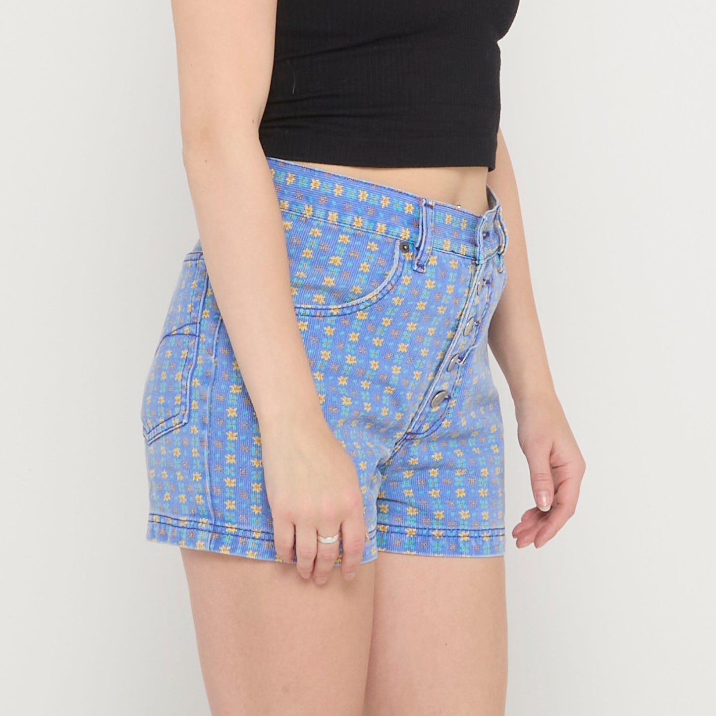 ed Denim Button Fly Shorts - UK 8