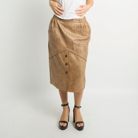 Leather Maxi Skirt - UK 10