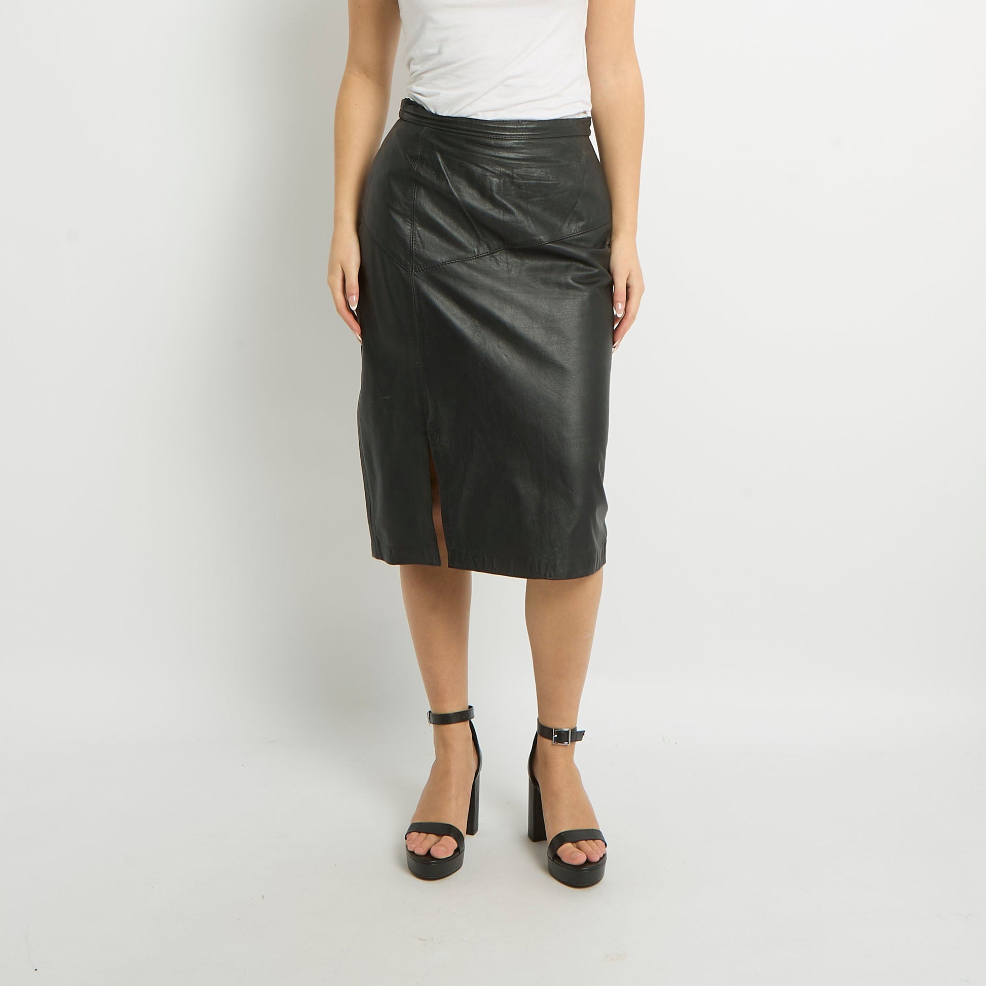 Leather Maxi Skirt - UK 10