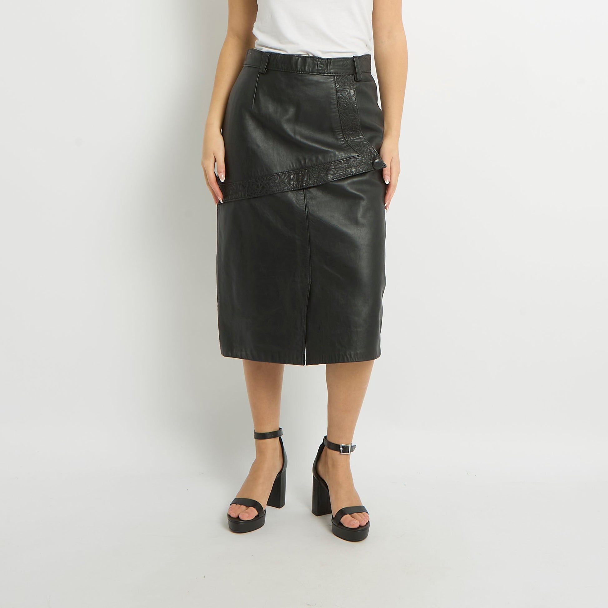 Leather Maxi Skirt - UK 10