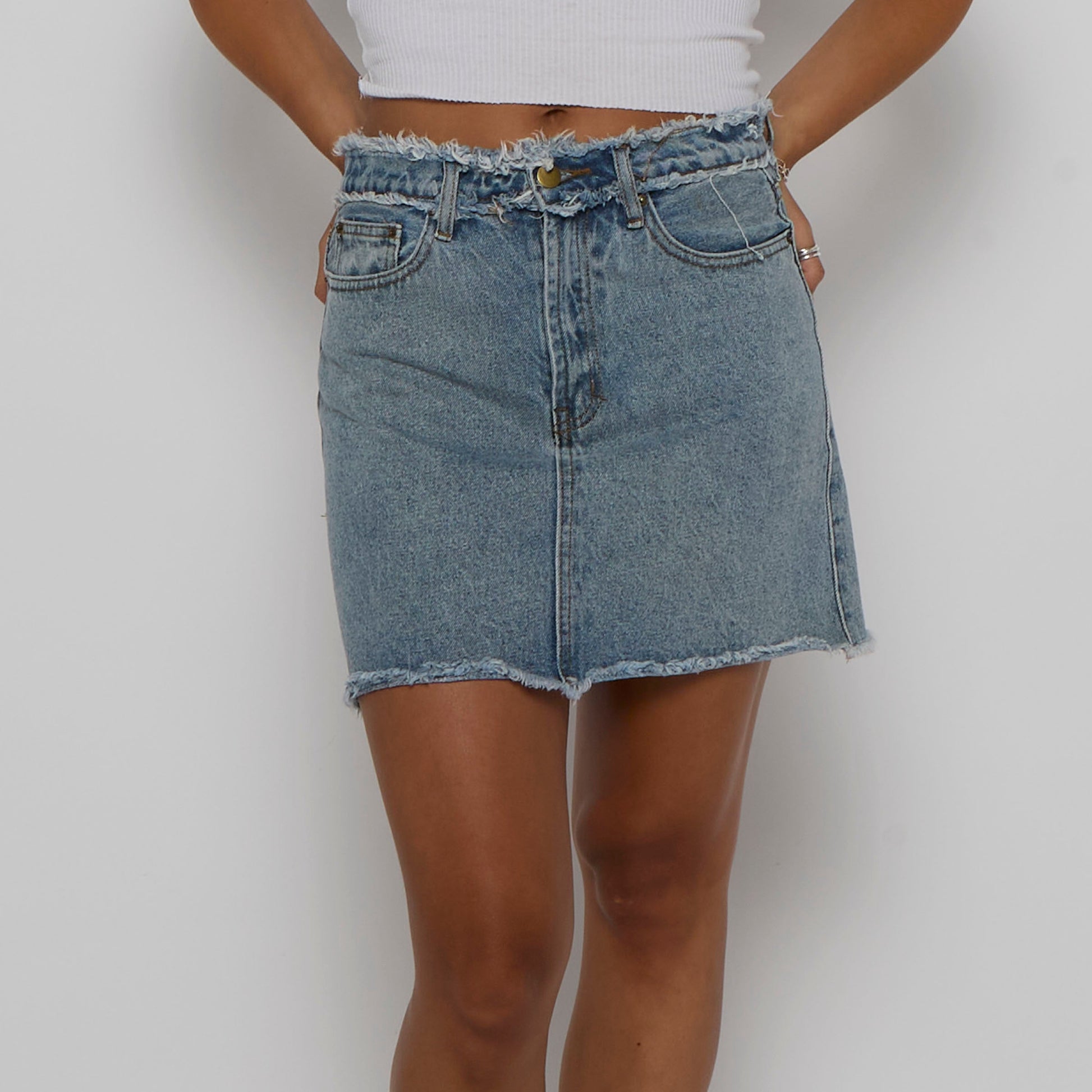 Mini Denim Skirt - UK 10