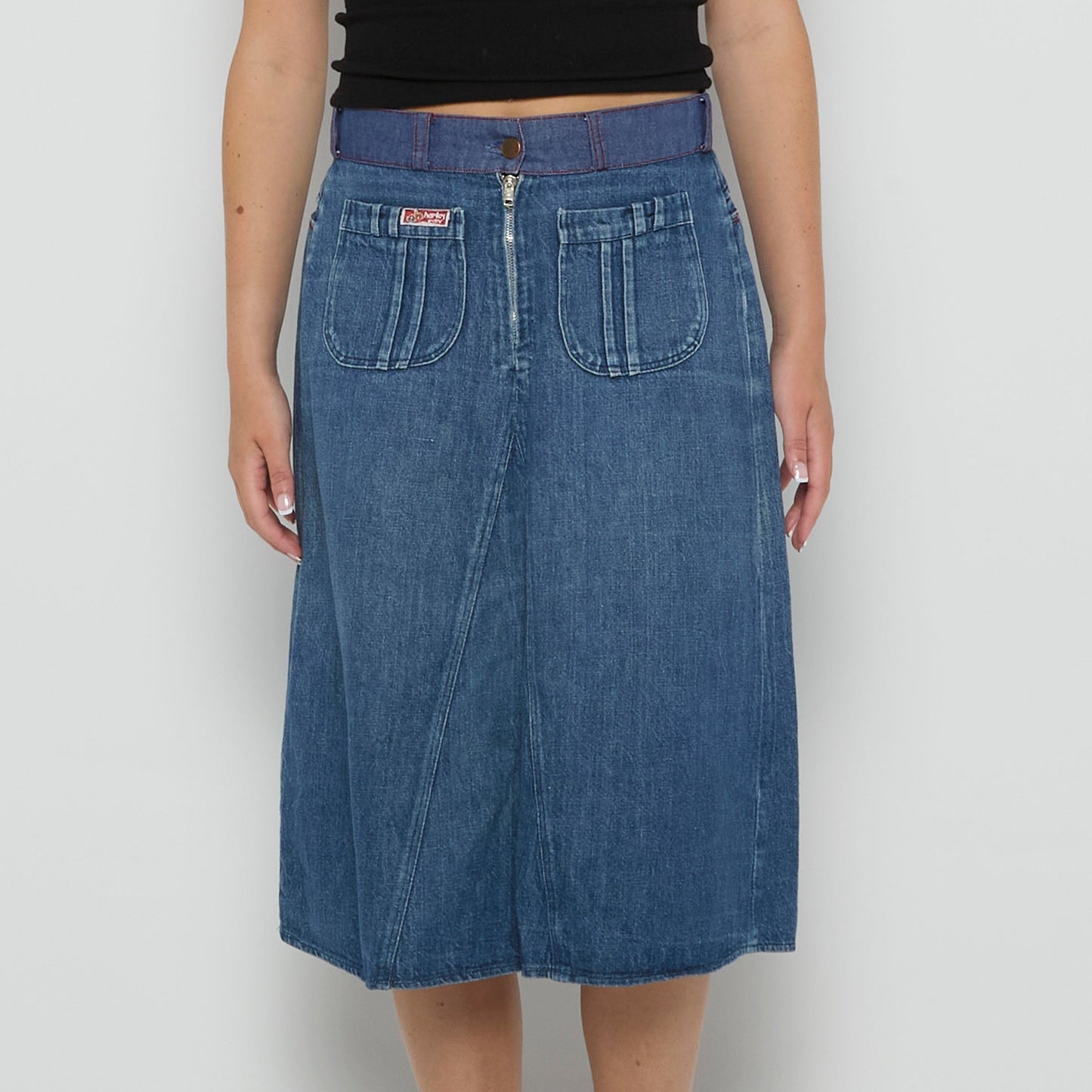 Harley Denim Midi Skirt - UK 10