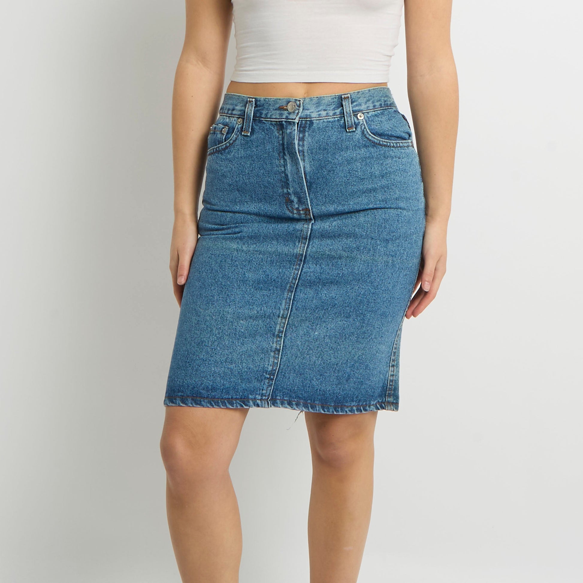 Denim Midi Skirt - UK 10