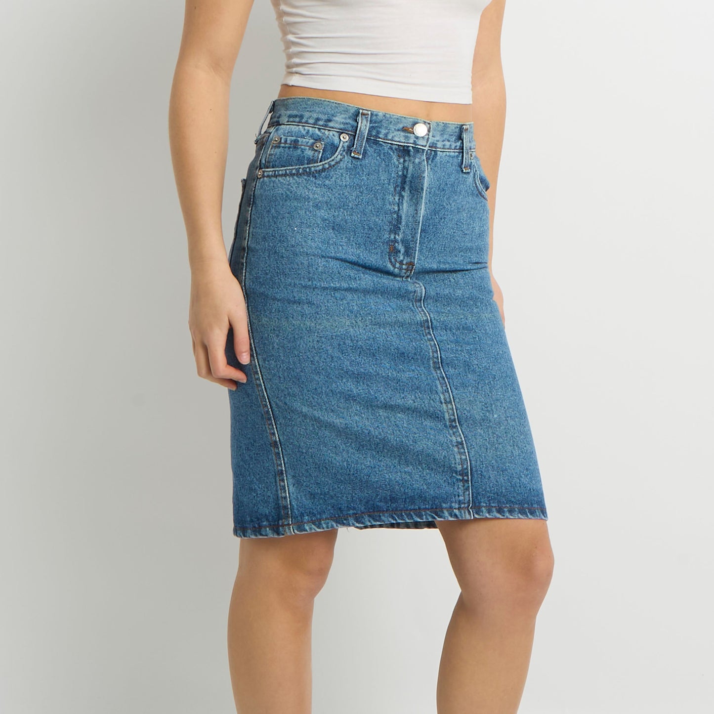 Denim Midi Skirt - UK 10