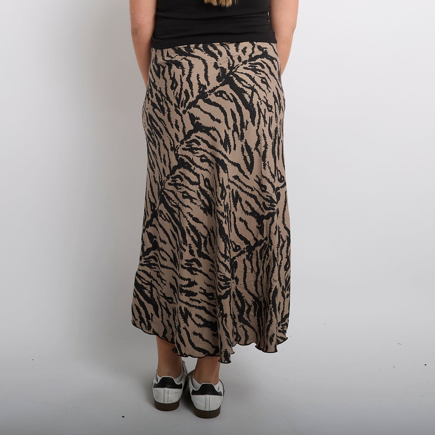 Zebra  Satin Maxi Dress - UK 10