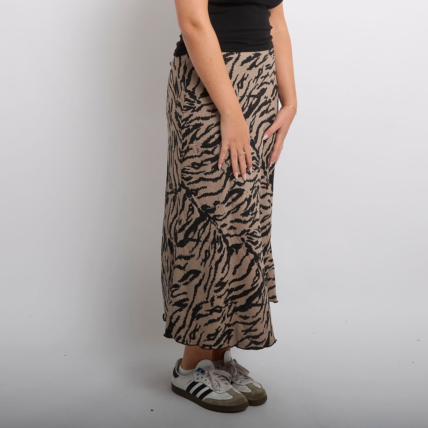 Zebra  Satin Maxi Dress - UK 10