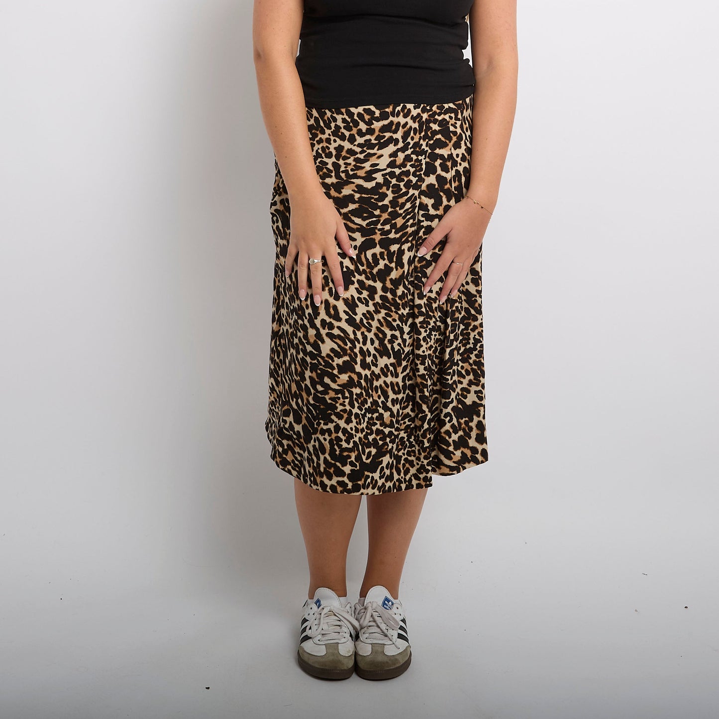 Zara Leopard Print Midi Dress - UK 10