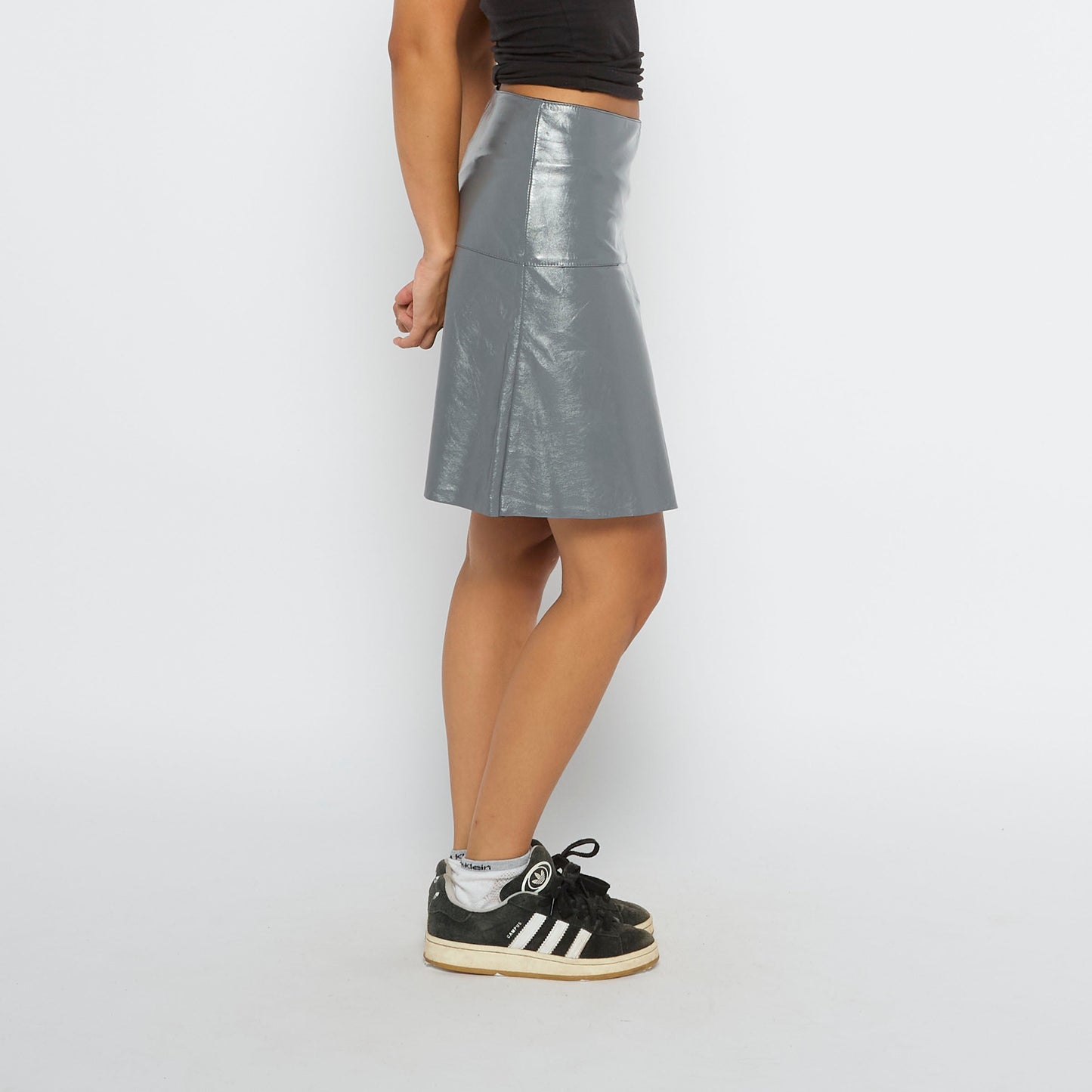 Vintage Leather Short Skirt - UK 10