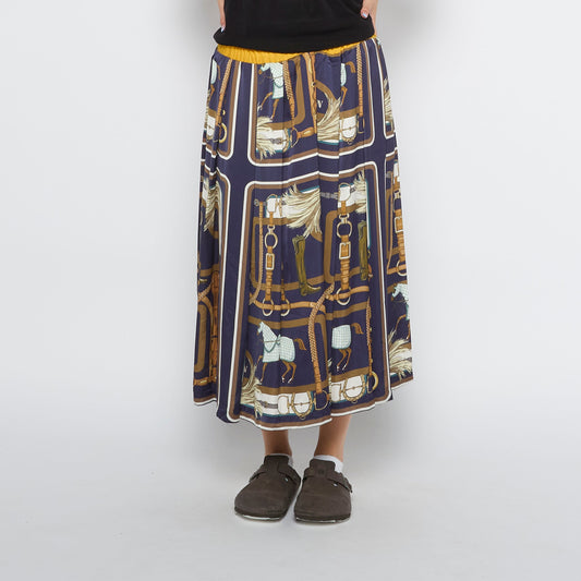 Graphic Print Midi Skirt - UK 10