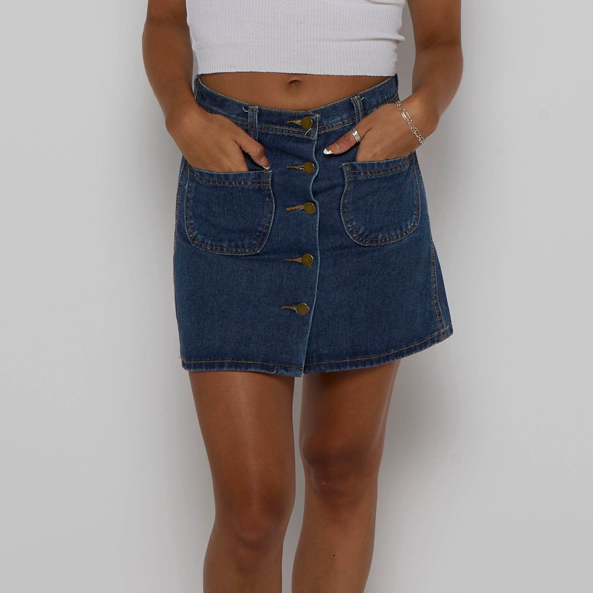 Mini Denim Skirt - UK 10