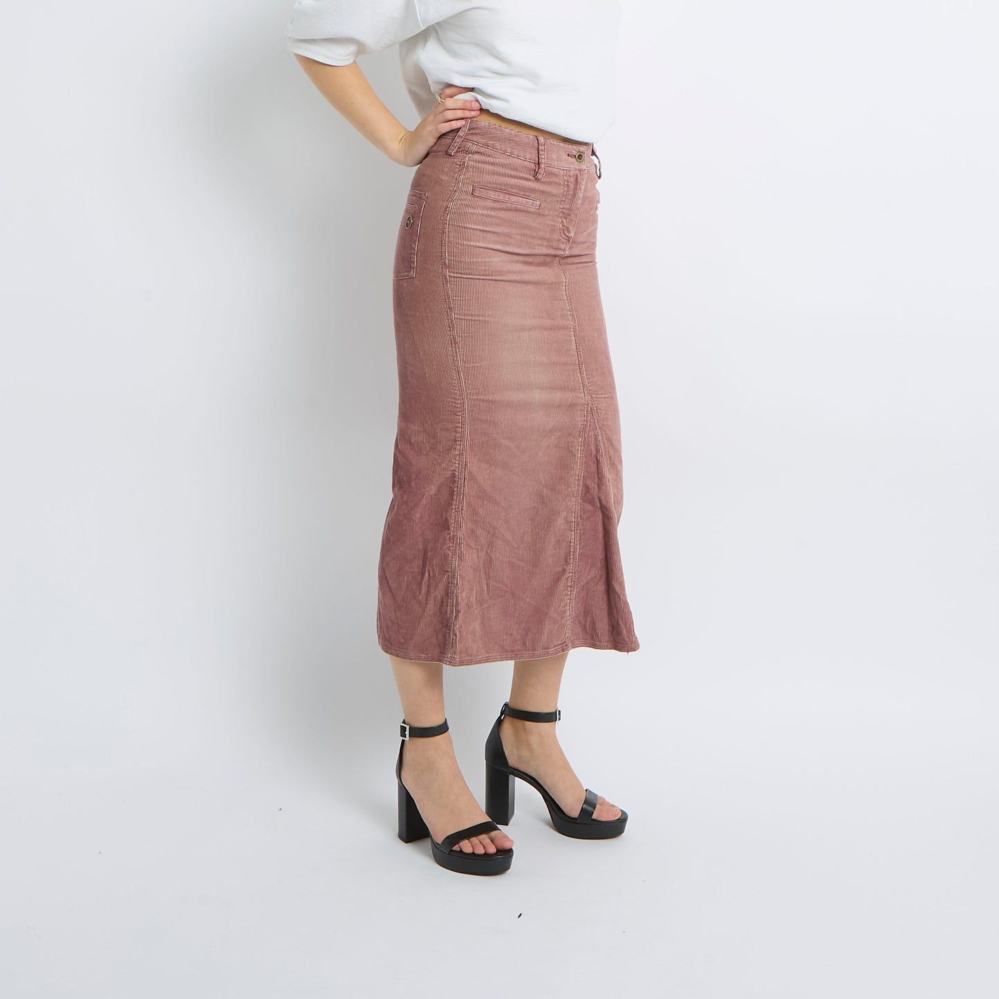 Corduroy Maxi Skirt - UK 10