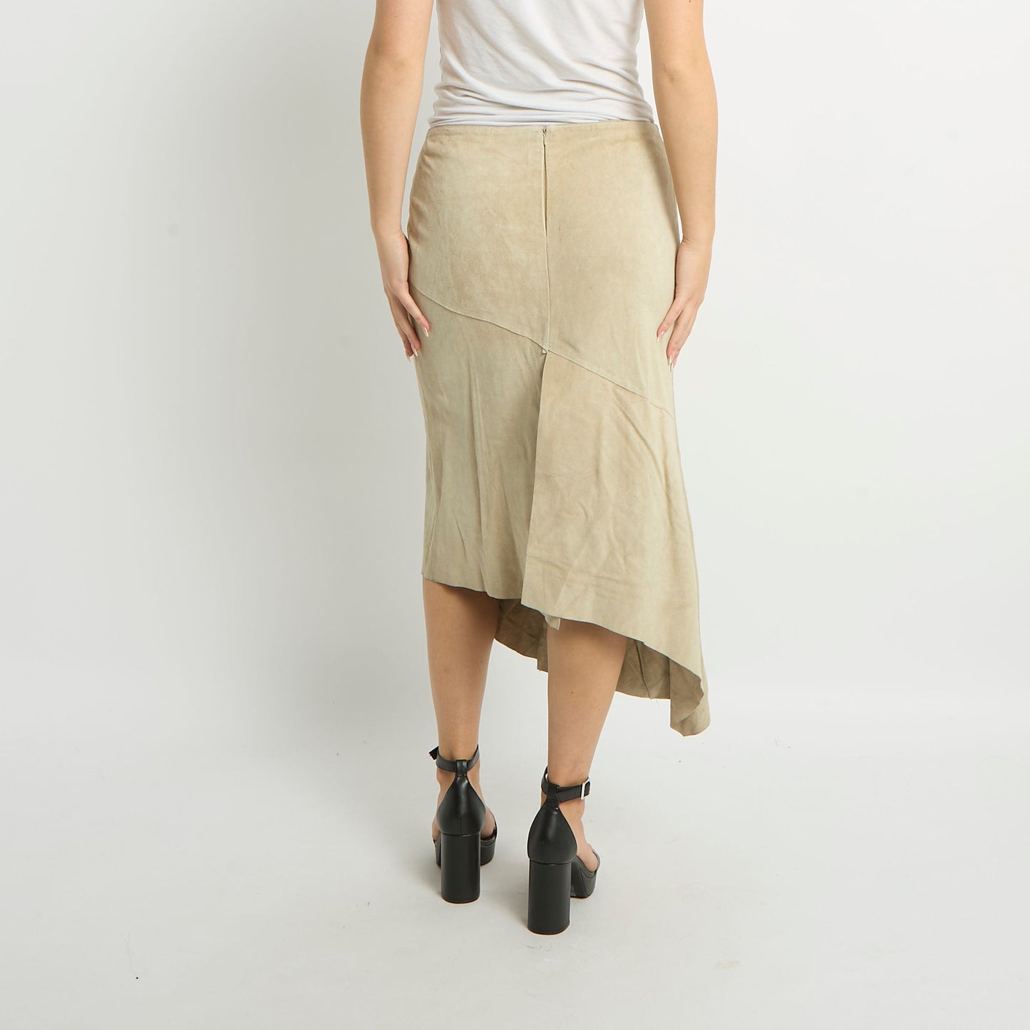 Suede Midi Skirt - UK 12