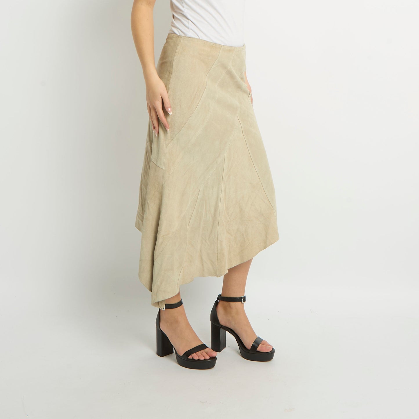 Suede Midi Skirt - UK 12